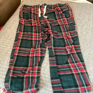 Joe Fresh Red and Green Plaid PJ Pants